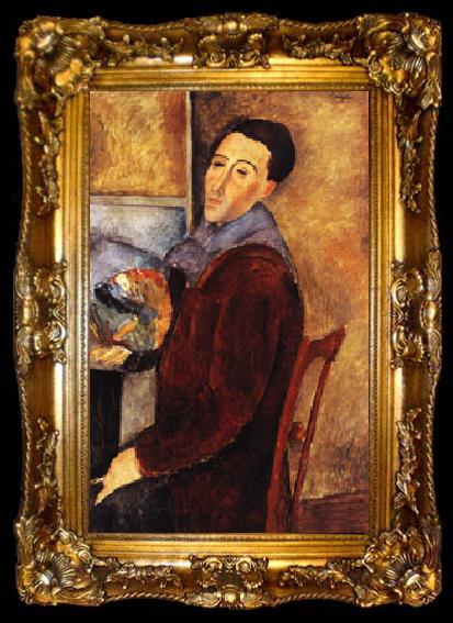 framed  Amedeo Modigliani self portrait, ta009-2